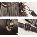 DIINOVIVOWomen Tassel Shoulder Bag Punk Rivet Ladies Messenger Bag Small Bucket Bag Female Crossbody Bags For Women Bag WHDV1213