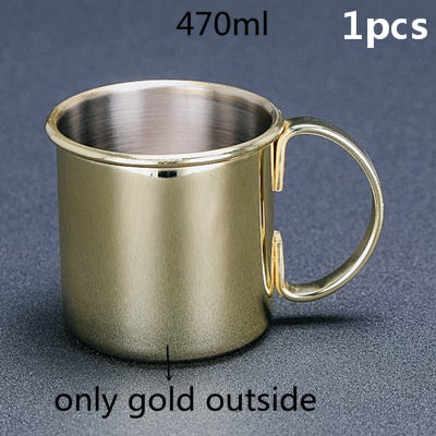4 Uds., 550ml, 18 onzas, taza de mula de Moscú chapada en cobre martillado, taza de cerveza, taza de café, herramienta de barra chapada en cobre