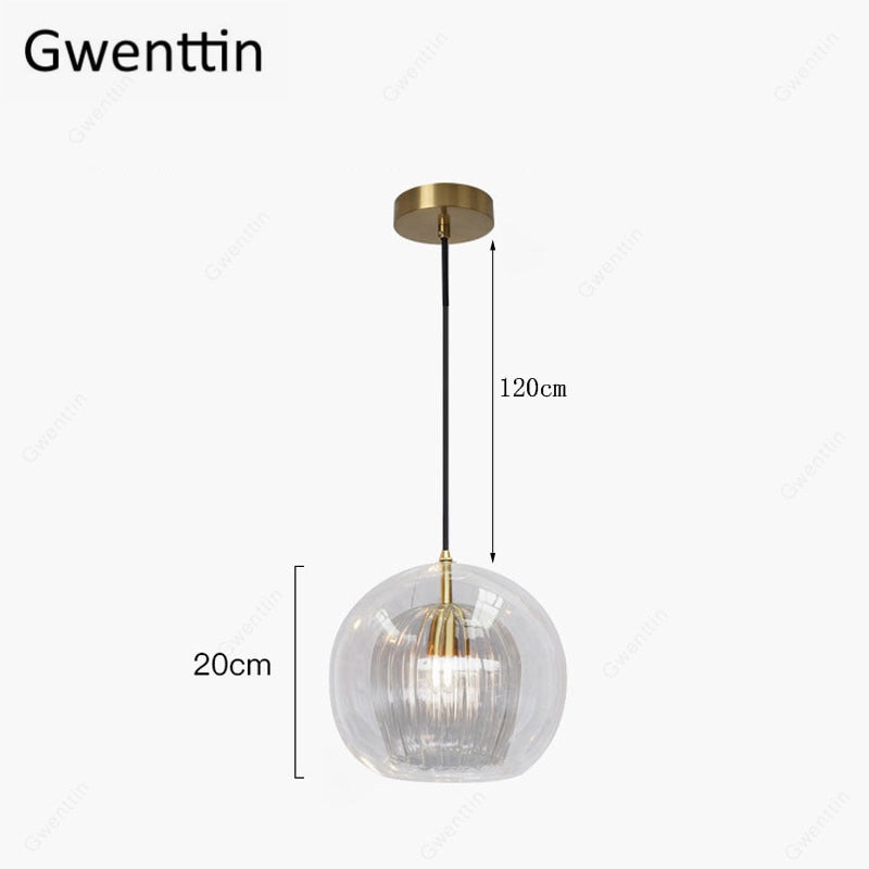 Nordic Glass Led Pendant Light Modern Kitchen Hanging Lights Bar Industrial Lamp Dining Living Room Lighting Fixtures Home Decor