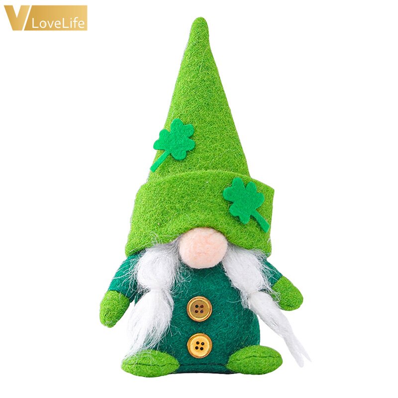Gnome Plush Doll St. Patrick's Day Faceless Green Clover Gnomes Doll Irish Day Party Decor Saint Patricks Day Gifts For Kids