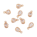 80-160pcs Cubic Zirconia Rhinestone Charms Pendants Drop Heart Crystal Charms for Jewelry DIY Earrings Necklace Bracelet Making