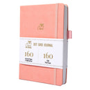 BUKE Dotted Journal Dot Grid Notebook Sketcbook - PU Leather, 160gsm Thick Paper, Inner Pocket, Elastic Closure, Pen Holder