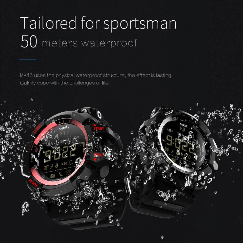 Lokmat Time Sport Smart Watch Fitness Outdoor Activity Clock IP67 Waterproof Watches Pedometer Call Message Reminder for Phone