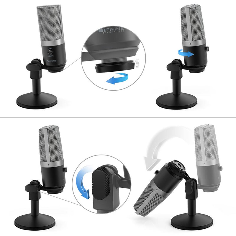 FIFINE USB-Mikrofon für Laptop und Computer zum Aufnehmen von Streaming-Voice-overs Podcasting für Audio&amp;Video K670