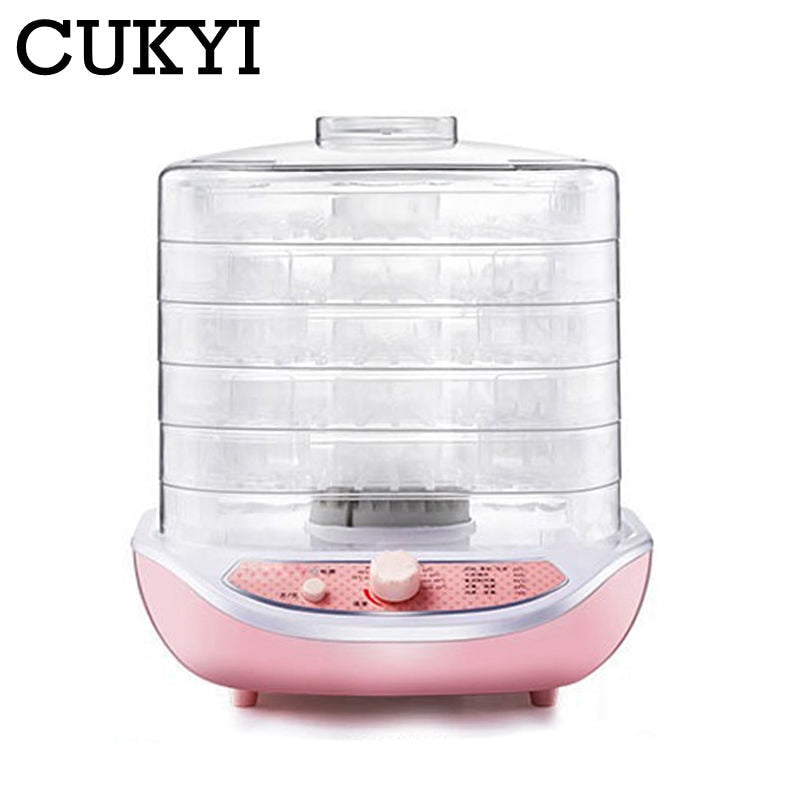 CUKYI Food Dehydrator Fruit Vegetable Herb Meat Drying Machine Pet Snacks food Dryer with 5 trays 220V EU US