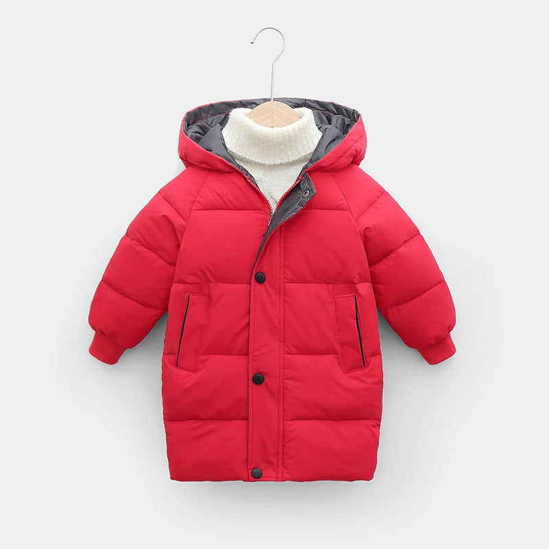 OLEKID 2023 Autumn Winter Children Boys Jacket Hooded Down Cotton Thick Warm Girls Parka 1-10 Years Kids Baby Outerwear Coat