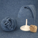 Soft Baby Photo Wraps With Hat 2pcs Sets Newborn Boys Girls Photography Swaddle Blanket Infant Picture Props Accessories