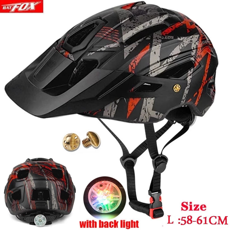 2022 New Batfox Bicycle Helmet for Adult Men Women MTB Bike Mountain Road Cycling Safety Outdoor Sports Safty Helmet