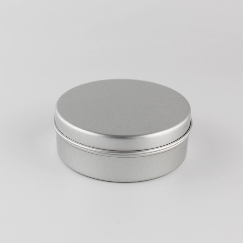 100g 50 stücke Aluminium Runde Leere Einmachglas Zinnbehälter Aluminium Vorratsbehälter Kerze Zinn Teebehälter 50 teil/los