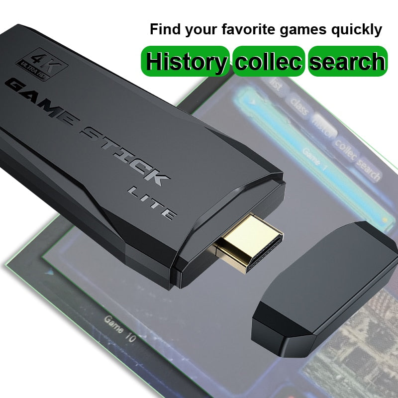Data Frog Y3 Lite 10000 Games 4K Game Stick TV Video Game Console Wireless Controller for PS1/SNES/SEGA 9 Emulator Retro Console