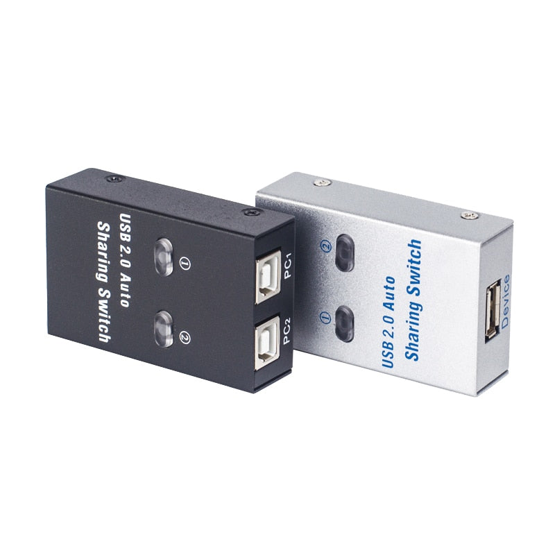 USB Auto Switch 2 Ports usb Converter Splitter for 2 PC Share USB  Peripherals Printer Office Home usb2.0 hub