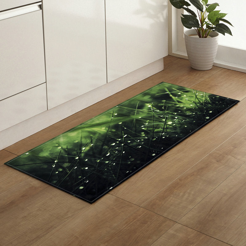 Kitchen Doormat 3D Green Grass Bamboo Print Floor Mat Hallway Living Room Balcony Bath Mat Non Slip Area Rugs Bathroom  Carpet