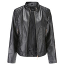 2022 Leather Jacket Women Zippers Spring Autumn Women&