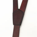 Suspenders Vegetable tanning leather strap Bronze retro scalper strap