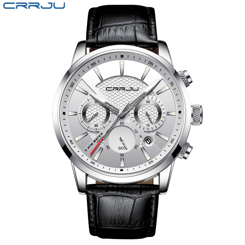 CRRJU Neue Mode Sport Quarz Uhren Männer Luxus Business Leder Uhr Wasserdichte Armbanduhren Männliche Uhr Relogio Masculino