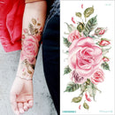 temporary armband tattoos waterproof temporary tattoo sticker flower lotus tattoo sleeve women wrist arm sleeves tatoo fake girl