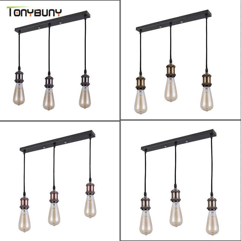 Retro Industrial Loft LED Bar Pendelleuchte E27 Sockel Pendelleuchten Aluminium Esszimmer Pendelleuchten Küche Hängelampen