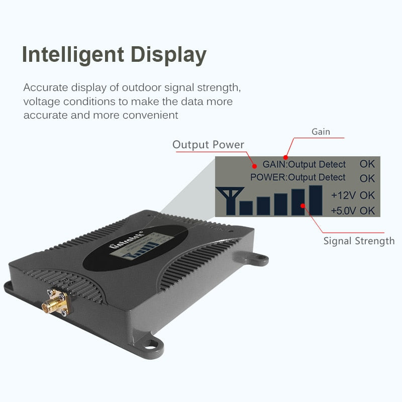 Lintratek 4G Signal Repeater 1800 MHz Booster GSM 900 Repeater 3G 2100 MHz CDMA 850 LTE GSM Mobiler Signalverstärker Sprache/Daten