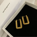 Pendientes Geo de titanio para mujer, joyería de acero inoxidable 361L, vestido de fiesta Punk Brincos T Show Runway, estilo coreano japonés raro INS