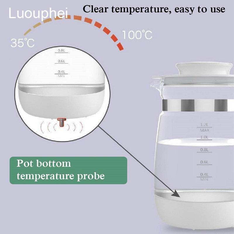 1,2 l Säuglings-Thermostat-Milchregler, Baby-Wasserkocher, warm halten, 24 Stunden heißes Wasser, intelligenter Isolierungstopf, Milchpulverwärmer