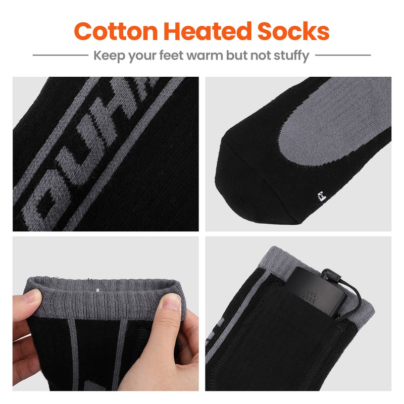 Heated Socks Remote Control Electric Heating Socks Rechargeable Battery Winter Thermal Socks Men Women Outdoor For Motorcycle