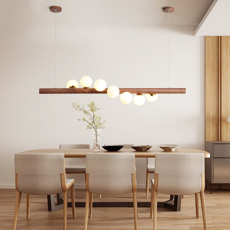 Restaurant Light Lamp Hanging Lamps Lights For Dining Room Nordic Wood Modern Pendant Light Dining kitchen Island Lighting