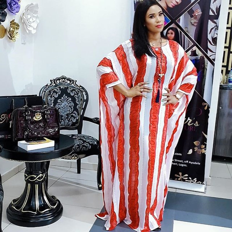 Abaya Dubai Maxi Bazin Afrikanisches Design Loses Kleid Robe Kleider Muslimische Dame Party Europäische Kleidung Amerikanische Kleidung