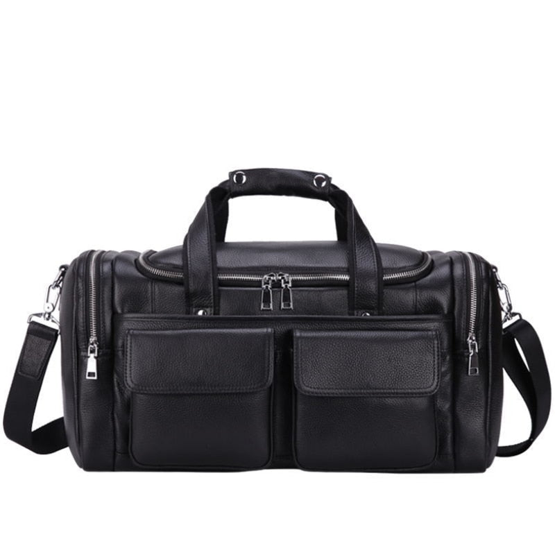 Mode Herren echtes Leder Reisetasche Luxus weiches Rindsleder Duffle Bag Weeked 17 "Laptop Umhängetasche Handtaschen für unterwegs