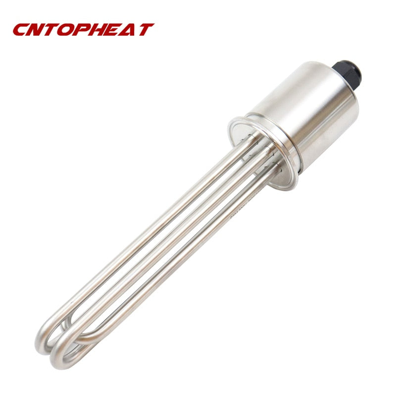 220V/380V 9KW Stainless Steel Water Heating Element 2&quot; Tri Clamp(OD64mm) Electric Immersion Heater