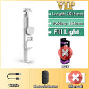 FANGTUOSI 2021 New Wireless selfie stick tripod Bluetooth Foldable Monopod With Led light remote shutter For iphone Wholesale