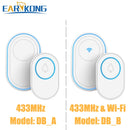 Wifi Doorbell Alarm System Intelligent Wireless Doorbell Strobe Tuyasmart app 58 sound compatible 433MHz wireless detectors