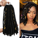 Crochet Hair Dreadlocks Faux Locs Braiding Hair Extensions Synthetic Decorative Braids Pre Stretched 12Inch  for Women Black