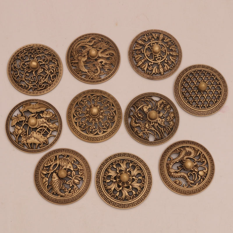 Quemador de incienso de tres patas de artesano de cobre, placa de estufa Zen Xuande, quemador de sándalo, quemador de incienso puro