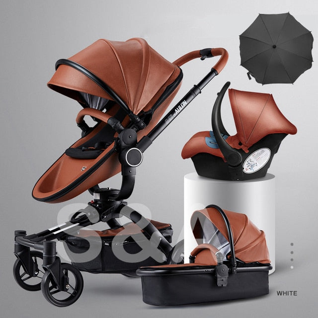 Fast and free shipping 3in1 Aulon baby stroller free return pram new model in 2021 lying and seat 2in1 carriage