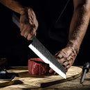 XITUO cuchillo de Chef de acero de alto carbono Kiritsuke 440C acero forjado a mano antiadherente cuchillo de cocina cuchillo de cocina mango de ébano