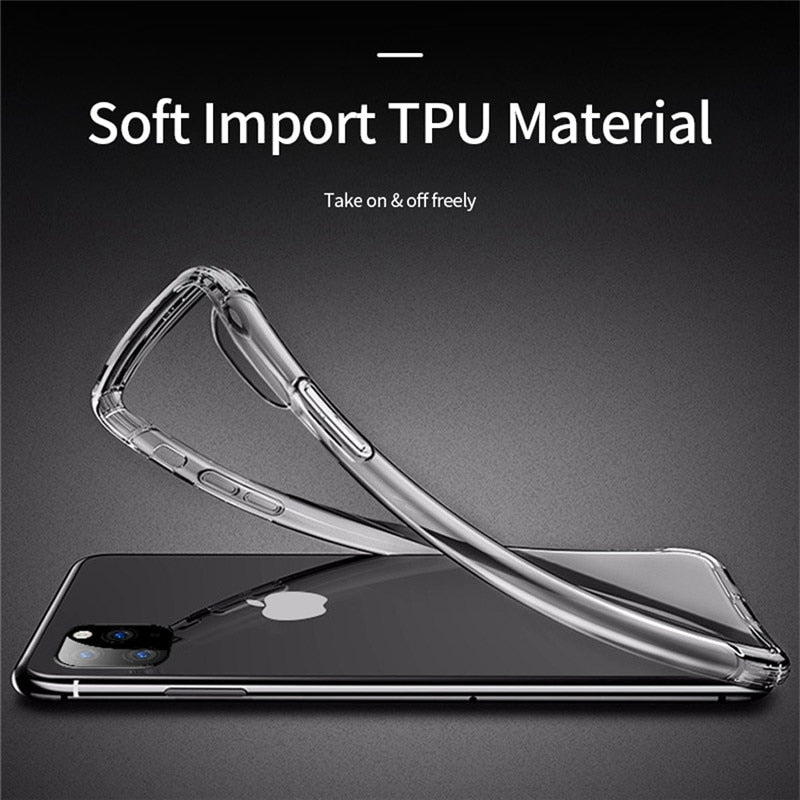 Ultradünne transparente Hülle für iPhone 11 12 13 Pro Max XS Max XR X Weiches TPU-Silikon für iPhone 6s 7 8 SE 2020 Rückseite