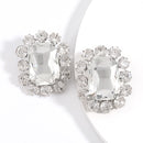 Pauli Manfi New Fashion Women Rhinestone Multicolor Earrings Elegant Ladies Personality Super Large Stud Earrings