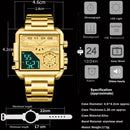 BOAMIGO Top a estrenar 3 zona horaria reloj hombre deporte relojes digitales acero inoxidable militar cuarzo reloj relogio masculino