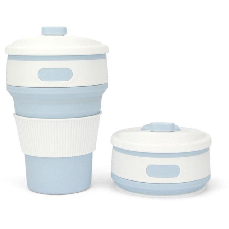 Coffee Mugs Travel Collapsible Silicone Cup Folding Water Cups BPA FREE Food Grade Drinking Ware Mug Tea Coffee Cups