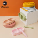 Hagamos 1 Juego de almohadillas antideslizantes para alimentación de bebés, ventosa de dos caras, tazón de alimentación de silicona para niños, posavasos para niños