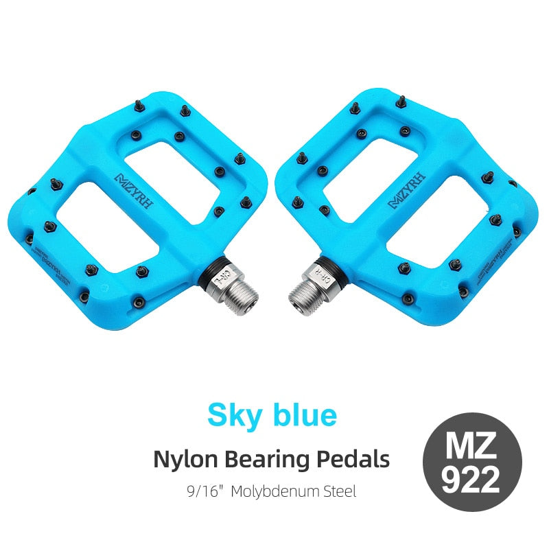 MZYRH Ultralight Seal Bearings Bicycle Bike Pedals Cycling Nylon Road bmx Mtb Pedals Flat Platform Bicycle Parts Accessories