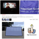 AAO 100 120 150 pulgadas 16:9 pantalla de proyector 3D HD cine en casa pared blanco mate YG620 pantalla de proyección portátil antiarrugas Canva