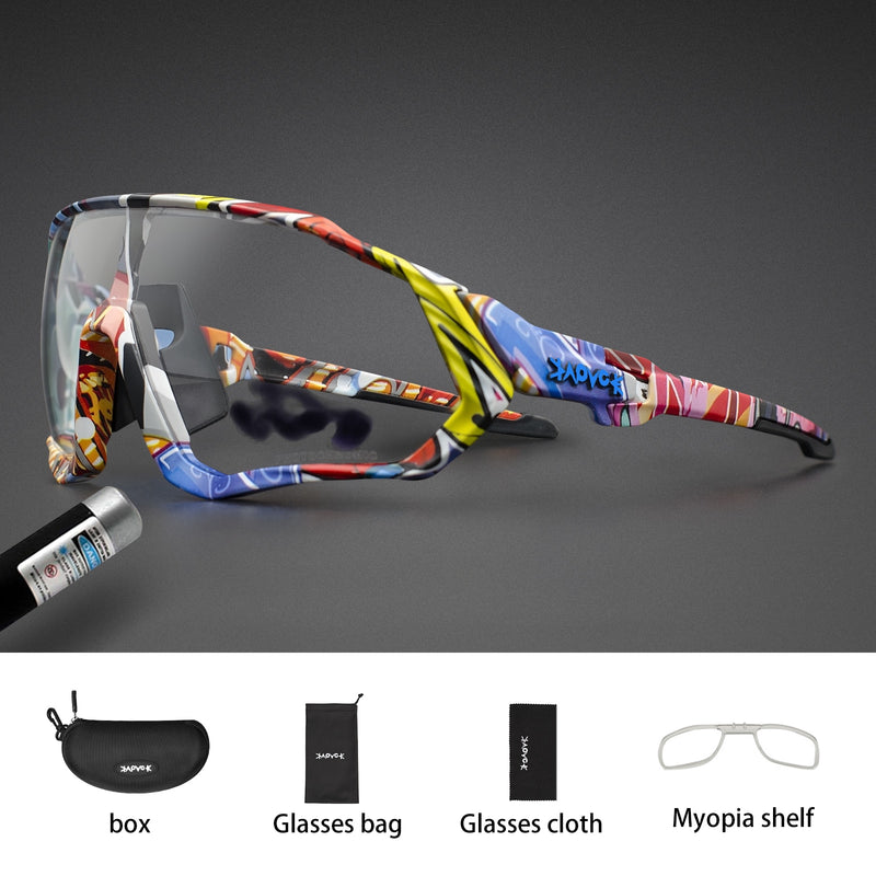 Nuevas gafas fotocromáticas para ciclismo, gafas para ciclismo de montaña, gafas para deportes al aire libre, gafas de sol para ciclismo, gafas UV400, 1 lente