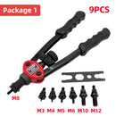 HIFESON, pistola de tuercas de remache roscadas a mano, 70/95/300 Uds., inserto de tuercas, remachador Manual, herramienta Rivnut para tuerca M3 M4 M5 M6 M8 M10 M12