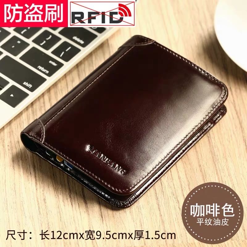 ManBang High Quality Classic Style Wallet  Leather Men Wallets Short Male Purse Card Holder Wallet Men Prevent RFID Hot wallets