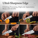 XINZUO Kitchen Tools 6 PCS Kitchen Knife Set of Utility Cleaver Chef Bread Knife High Carbon German Stainless Steel Knives Sets