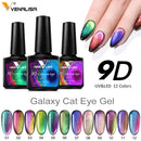 Nail Art Design Manicure Venalisa 7.5Ml Soak Off Enamel 9D Cat Eyes Magnetic Gel Polish UV Gel Nail Polish Lacquer Varnish