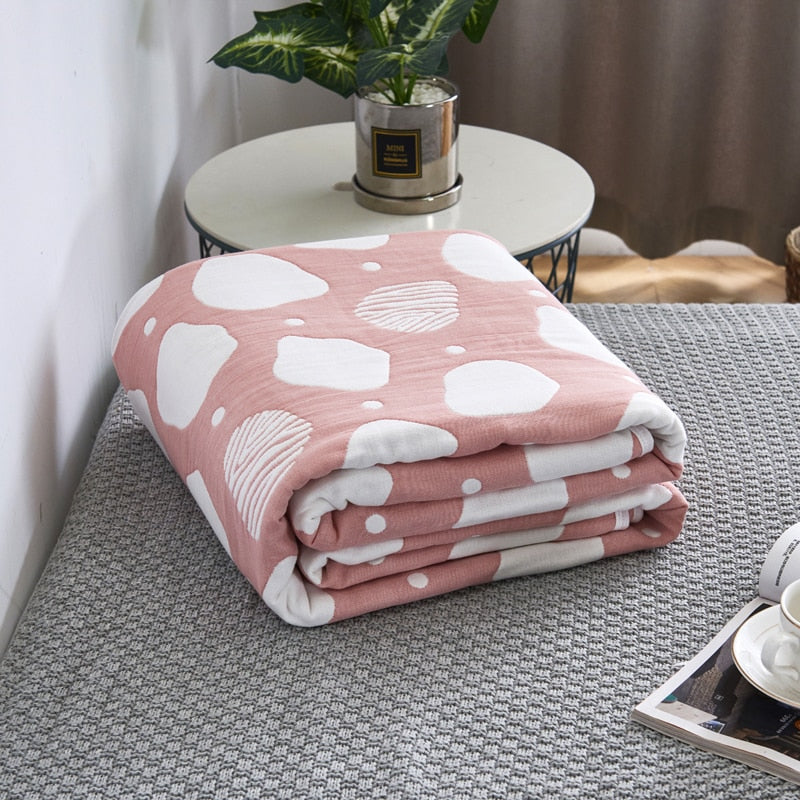 New 6 Layer 100% Cotton Gauze Baby Blankets Baby Muslin Swaddle for Newborn Soft Breathable Small Quilt Knee Blanket Bath Towel