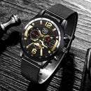 Luxury Mens Bracelets Watches Fashion Men Stainless Steel Mesh Belt Quartz Watch Business Casual Male Clock relogio masculino
