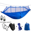 Camping/garden Hammock with Mosquito Net Outdoor Furniture 1-2 Person Portable Hanging Bed Strength Parachute Fabric Sleep Swing